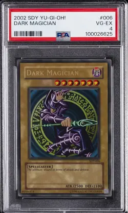 2002 YU-GI-OH! STARTER DECK: YUGI #006 DARK MAGICIAN PSA 4 - Image 1