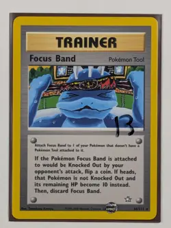Focus Band - 86/111 - Rare Unlimited Neo Genesis - Pokemon Card - NM - Image 3