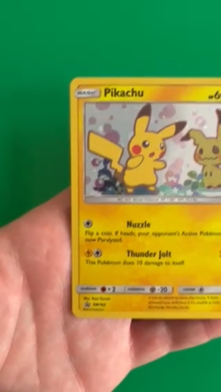 2019 Pokemon Team Up Pikachu Holo Promo #SM162 Black Star Promo Card NM - Image 2