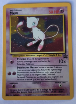 Pokemon Card Mew Holographic Black Star Promo #9 Card WOTC 1999-2000 NM - Image 1