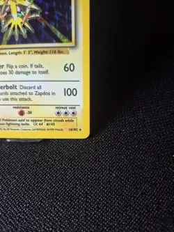 Pokemon TCG Zapdos Base Set Holo Unlimited Rare Card 16/102 Near Mint - Image 5