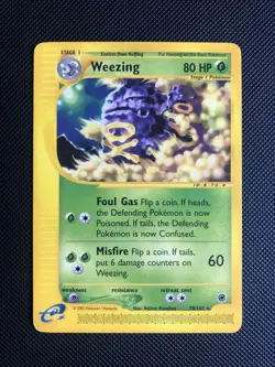 WEEZING 70/165 Rare pokemon card WOTC EXPEDITION BASE SET 2002 PLAYED - Image 1