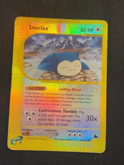 Pokemon Card-Snorlax-Skyridge-100/144-HoloReverse-ENG-Very Played - Image 1