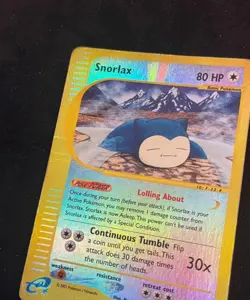 Pokemon Card-Snorlax-Skyridge-100/144-HoloReverse-ENG-Very Played - Image 3