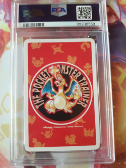 1996 Pokemon Drowzee 9 of Spades #096 Red Charizard Playing Card PSA 10 Gem Mint - Image 2