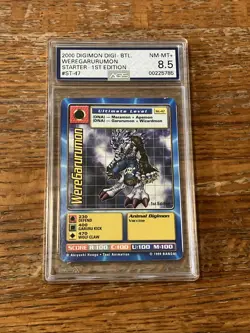 Digimon TCG #St-47 WereGarurumon 1st Edition Card Graded AGS 8.5 NM-MT+ - Image 2