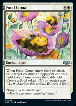 Food Coma Light Play, English Magic the Gathering MTG Wilds if Eldraine - Image 1