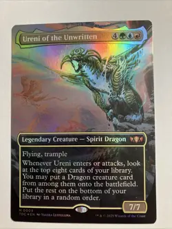 Ureni of the Unwritten (Borderless) Commander: Tarkir: Dragonstorm Foil - Image 1