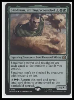 MTG Sandman Shifting Scoundrel Regular Rare Marvel Spider-Man 2025 - Image 1