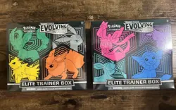 Pokemon TCG Evolving Skies ETB Elite Trainer Box X2 Artwork Set - New/Sealed - Image 1