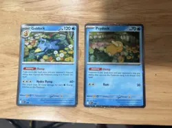 Pokemon TCG - Mega Evolutions Black Star Promo Psyduck 007 + Golduck 008 - NM - Image 1
