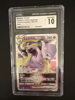 2022 Pokemon SWSH VSTAR Universe Japanese Mewtwo #051/172 CGC 10 - Image 1