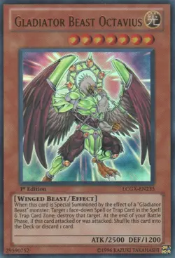 1 x Gladiator Beast Octavius - LCGX-EN235 - Ultra Rare - Unlimited Edition Near - Image 1