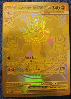 Pokemon TCG - Mega Lucario EX 188/132 - Mega Evolution Chase Card - Pack Fresh - Image 1