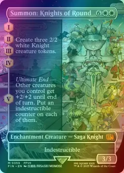 MTG Summon: Knights of Round (Borderless), FIN Foil NM 0359 - Image 1