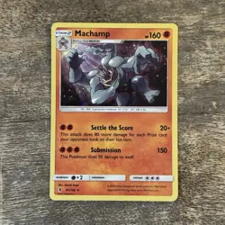 Machamp LP 65/145 Sun & Moon Guardians Rising Holo Pokemon Card - Image 1