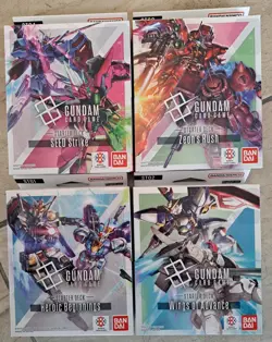 set of 7 Gundam Card Game: English Starter Deck (ST01, 02, 03, 04, 05, 06, GD02) - Image 1