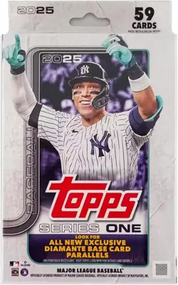 2025 Topps Series 1 Baseball Trading Card MLB Hanger Box - 59 Cards - 2 Pack - Image 2