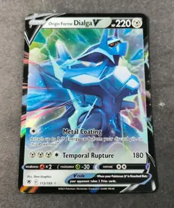 Pokemon Astral Radiance Origin Forme Dialga V Ultra Rare Card 113/189 NM - Image 1