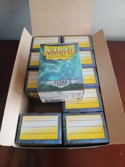 Dragon Shield Matte Clear Standard Size Card Sleeves Display Box Case 1000 7426844785522 - Image 1