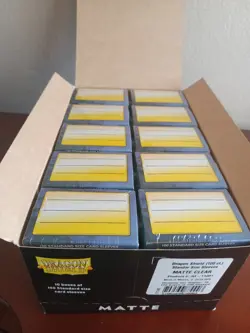 Dragon Shield Matte Clear Standard Size Card Sleeves Display Box Case 1000 7426844785522 - Image 2