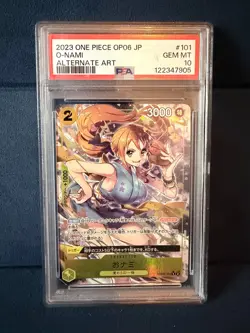 Nami Alternate Art Japanese Wings of the Captain OP06-101 PSA 10 One Piece Card - Image 1