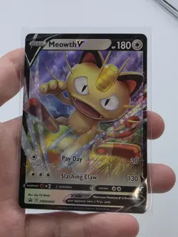 Meowth V SWSH004 - NM Promo Rare Pokemon Card - Image 1