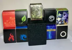 MTG Pokemon Magic Deck Boxes 10 Pc lot W/Dividers Legion Star City Games Ultra - Image 1