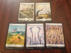 MTG ~ 5x Plains ~ Lands ~ Various Sets ~ Full Art - Image 1
