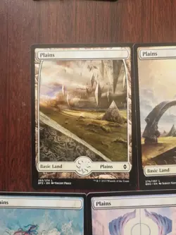 MTG ~ 5x Plains ~ Lands ~ Various Sets ~ Full Art - Image 2