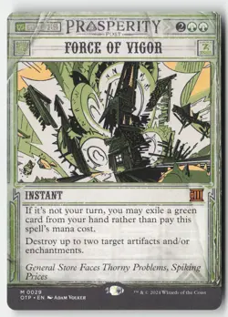 MTG - Force of Vigor M Outlaws of Thunder Junction: Breaking News 29 LP-NM - Image 1