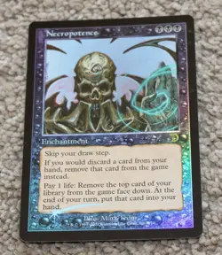 MTG Necropotence - Foil, Light Play, English Deckmasters - Image 1