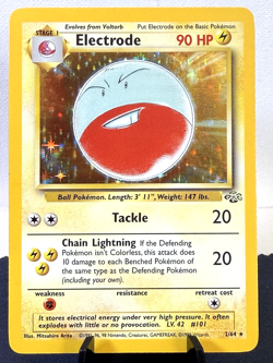 Pokemon TCG: 1999 Jungle Unlimited Electrode 2/64 Holo Rare LP+ - Image 1
