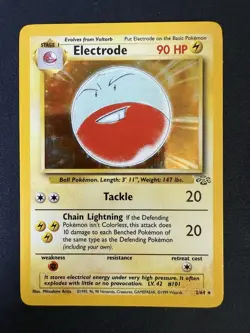Pokemon TCG: 1999 Jungle Unlimited Electrode 2/64 Holo Rare LP+ - Image 5