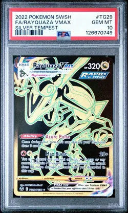 2022 Pokemon SWSH FA/Rayquaza VMAX Silver Tempest TG29 GEM MINT PSA 10 - Image 1