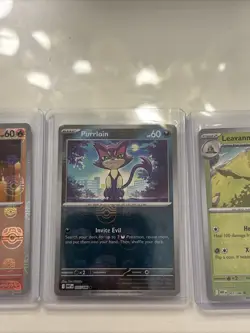 Pokemon TCG Master Ball Reverse Holo Trio, Purrloin, Litwick, Leavanny M/NM Lot - Image 3