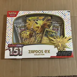 Pokemon TCG Scarlet & Violet 151 Zapdos EX Collection Box NEW SEALED - Image 1