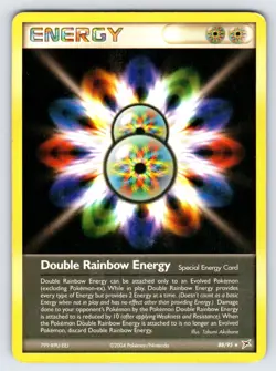 Double Rainbow Energy 88/95 EX Team Magma Vs. Team Aqua Pokemon Card - Mp - Image 1