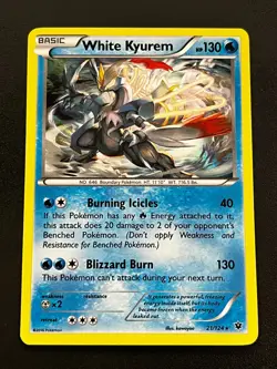 White Kyurem 21/124 - XY Fates Collide Holo Rare Pokemon TCG Card NM - Image 1