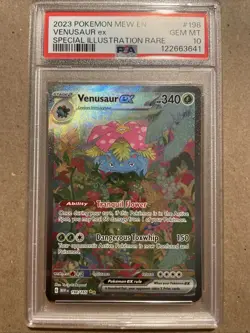 Pokemon TCG Venusaur EX Card 198/165 Scarlet & Violet 151 Sir PSA 10 Gem Mint - Image 1