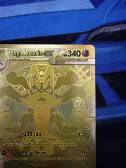 Pokemon Mega Evolutions Lucario Gold Card NM+/Mint Fresh Pull 🔥 - Image 3
