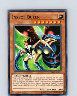 Yu-Gi-Oh TCG Insect Queen LED2-EN012 1st Edition Regular Common Card NM - Image 1