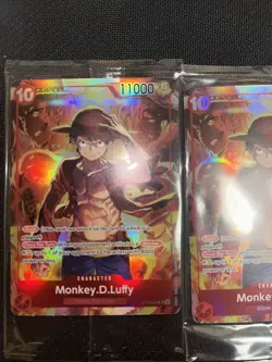 4 Sealed Promo One Piece CARD Treasure Booster Monkey.D.Luffy ST10-006 SR - Image 2