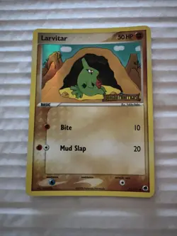 Larvitar 51/101 Ex Dragon Frontiers Reverse Holo Pokemon Card TCG 2006 Stamped - Image 1