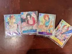 One Piece Illustration Box Vol. 1 & 2 Promo Set Sealed X4 Promo Cards TCG - Image 1