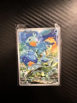 Ducklett AR 109/086 White Flare Pokemon Card Game English NM - Image 2