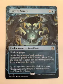 MTG WOT: Fraying Sanity (Enchantment) Extended Art Rare 0019 - Image 1