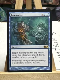 MTG *Traumatize X1* (LP) Core Set 2014 Magic the Gathering Free Shipping - Image 1
