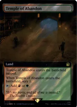 MTG Temple of Abandon (Extended) (Surge Foil) | NM Foil | Doctor Who {WHO} - Image 1