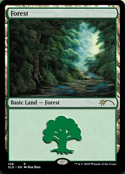 NM-Mint, English MTG Regular Forest (108) - Happy Little Gathering Secret Lair D - Image 1